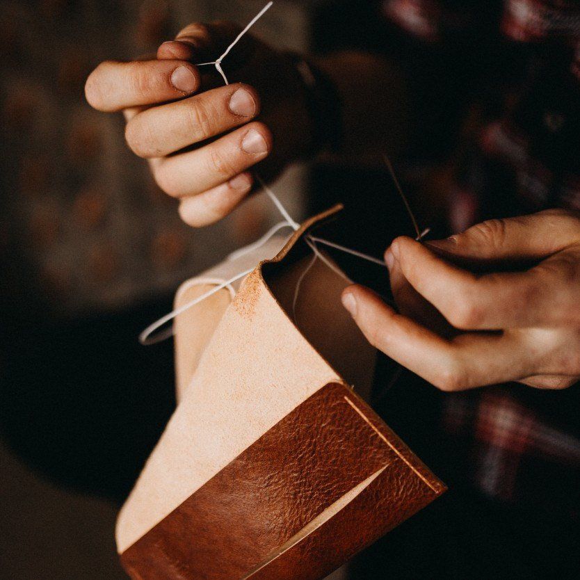 Detailed view of a handcrafted leather saddle